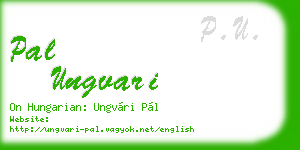 pal ungvari business card